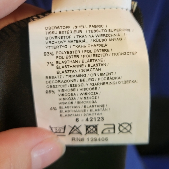 VENUS Blue Black Colorblock Long Sleeve Dress - Picture 4 of 5